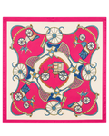 Fuchsia Carriage Silk Scarf