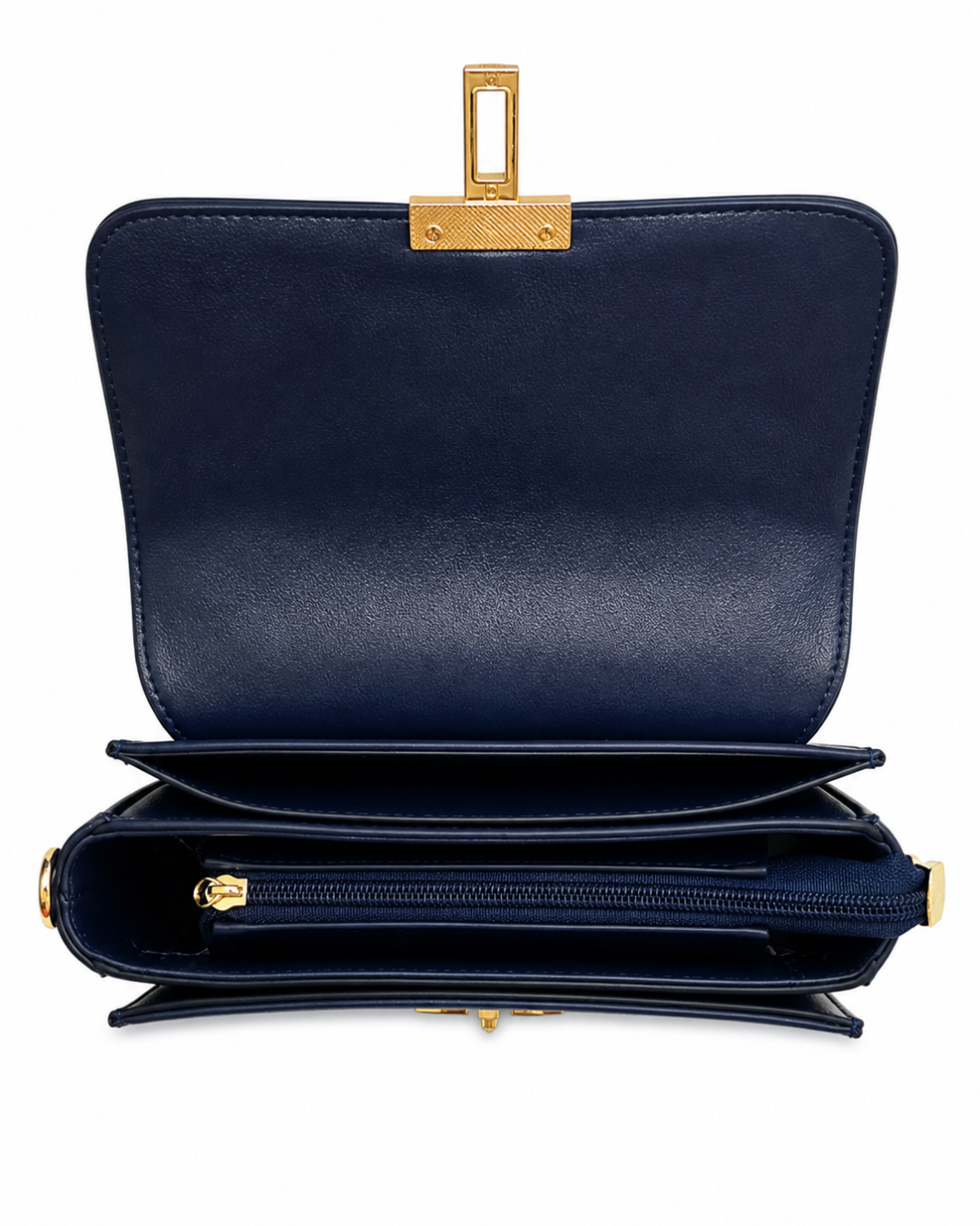 Midnight Quilted Lock Satchel