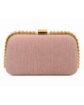 Blush Radiance Crystal Trim Clutch