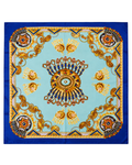 Azure Regalia Silk Scarf
