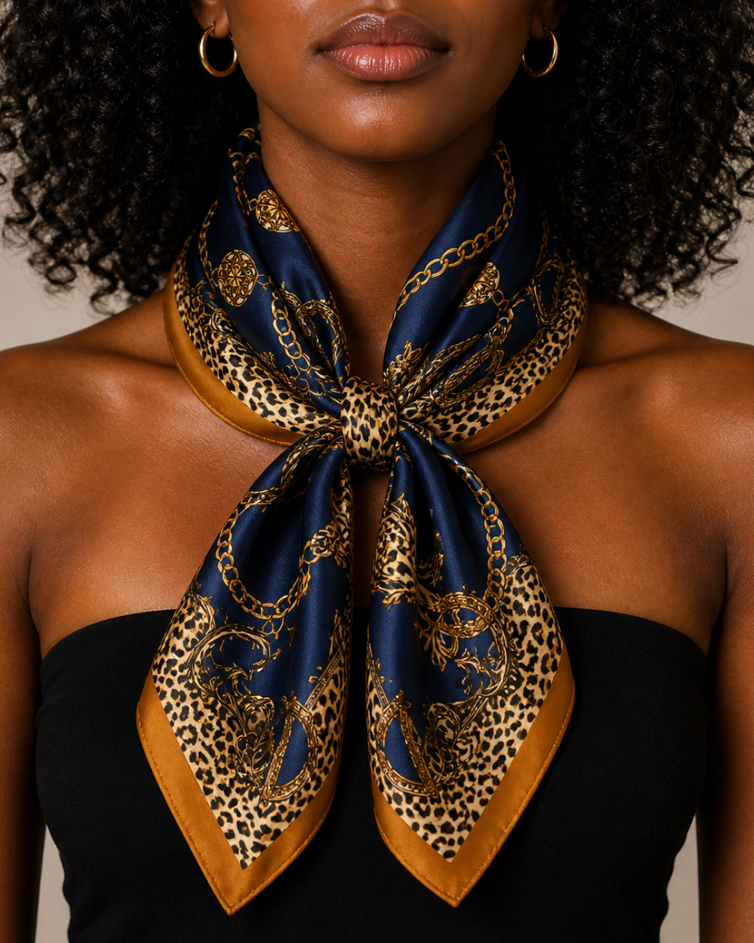 Midnight Heiress Silk Scarf