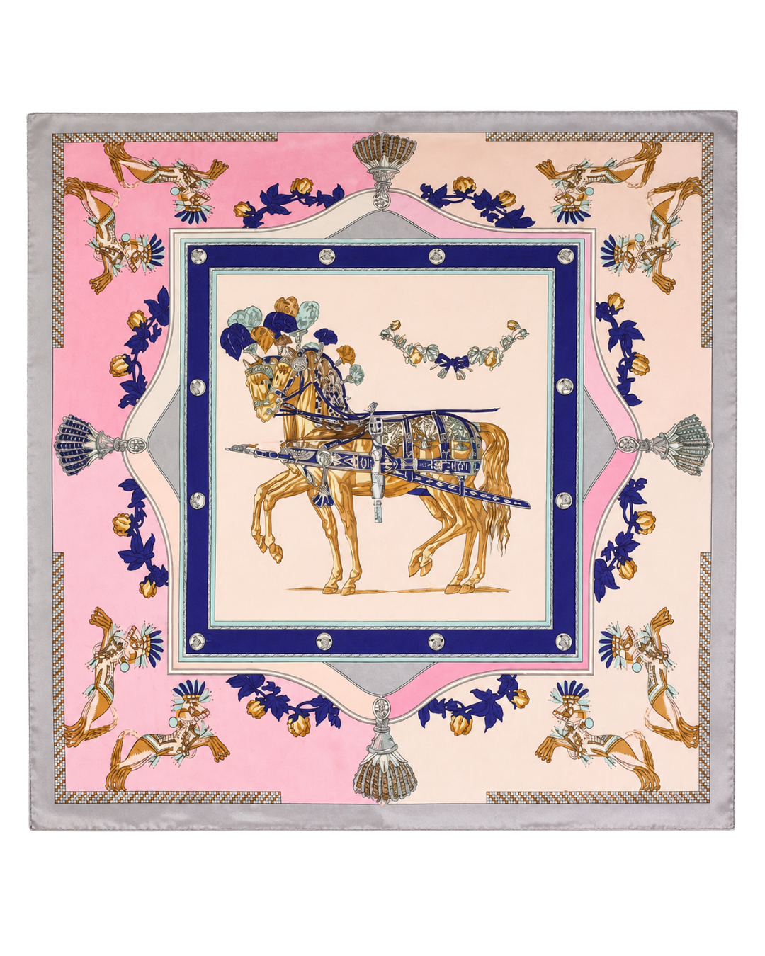 Blush Cavalier Silk Scarf