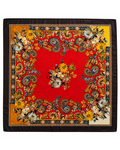 Crimson Jardin Silk Scarf