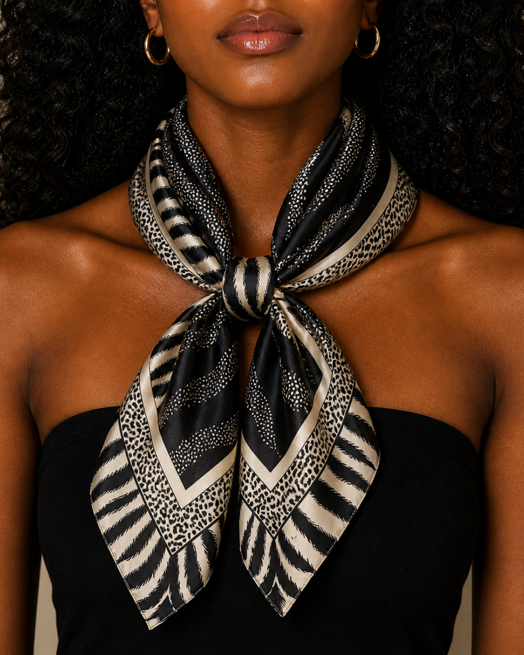 Midnight Safari Silk Scarf