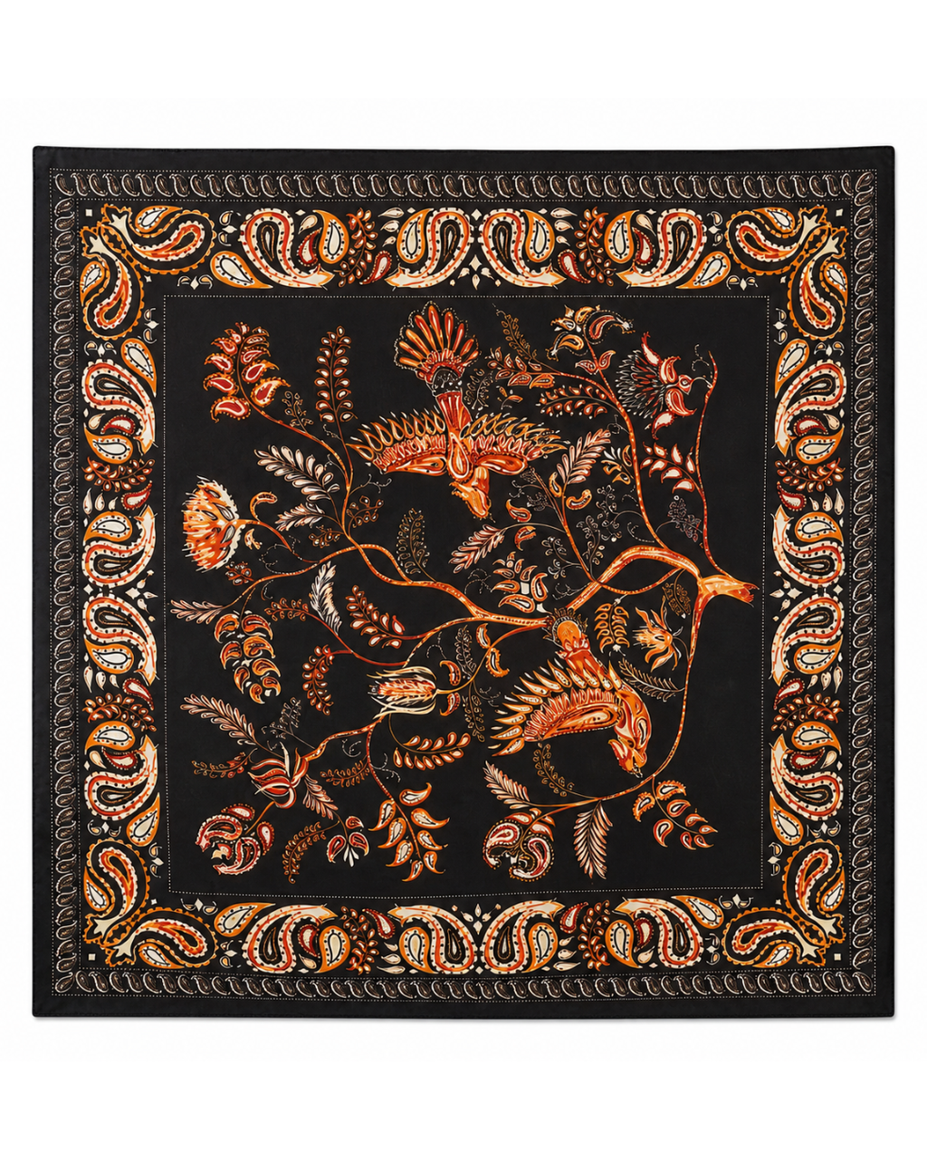 Noir Ember Paisley Scarf