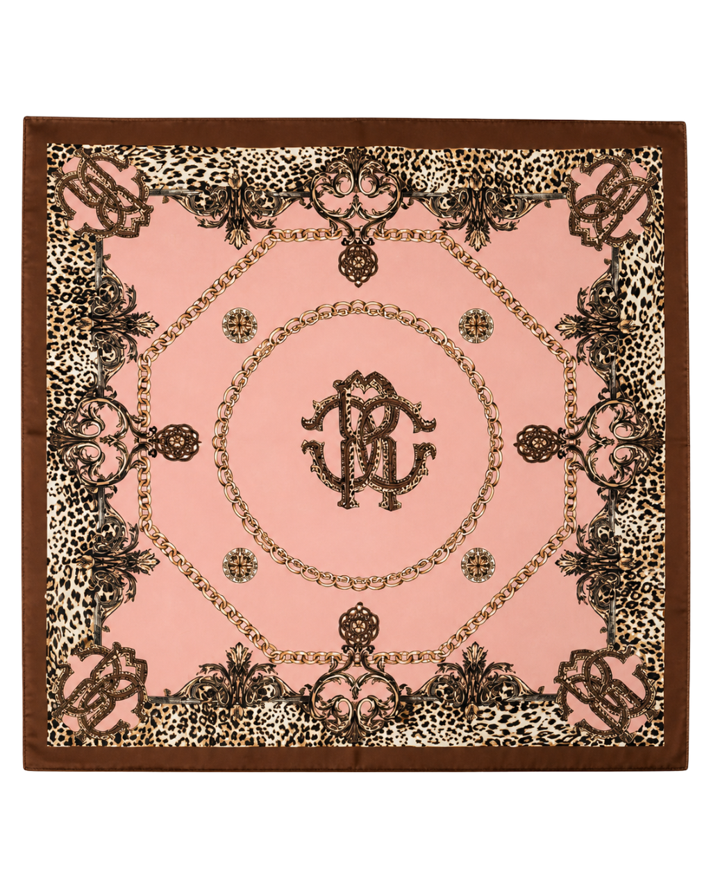 Blush Baroque Leopard Silk Scarf