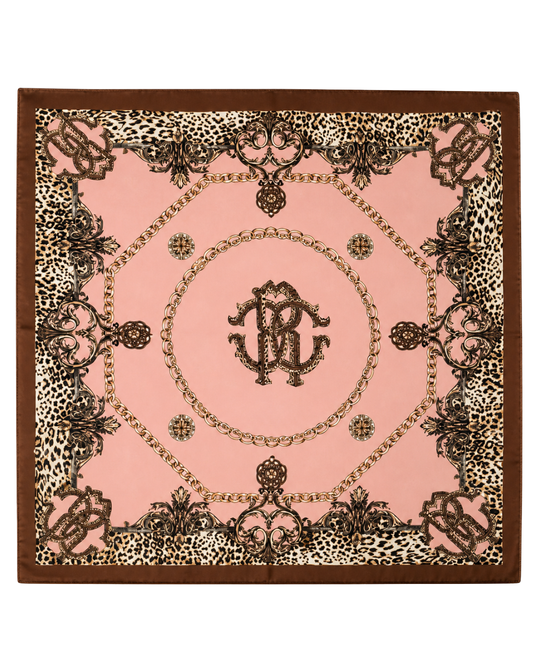 Blush Baroque Leopard Silk Scarf