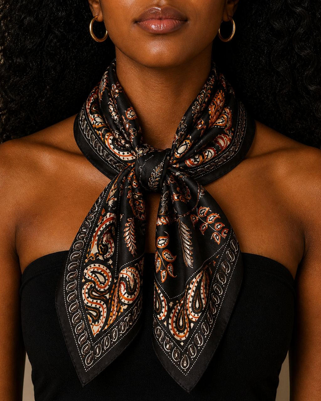 Noir Ember Paisley Scarf