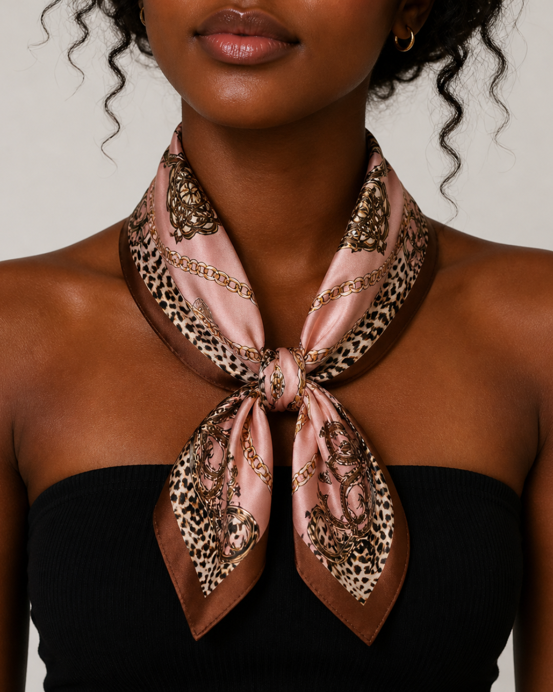 Blush Baroque Leopard Silk Scarf