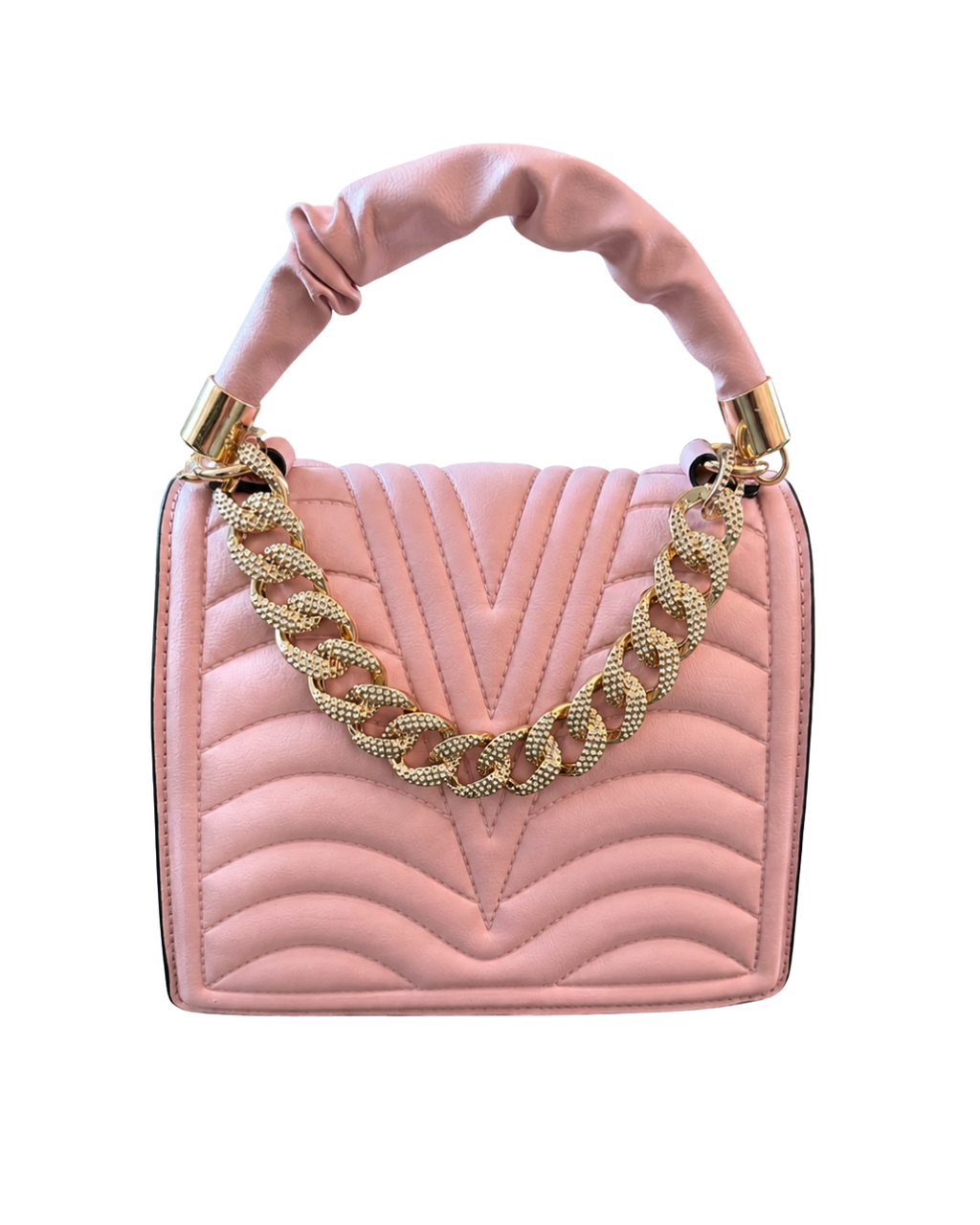 Blush Luxe Chain Handle Bag