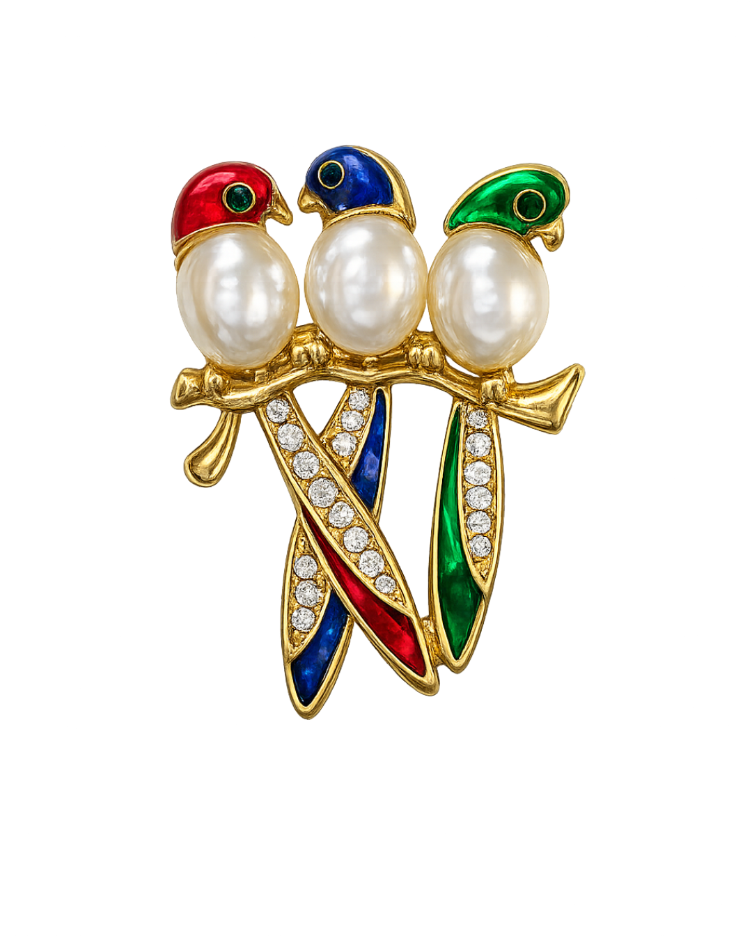 Trinity Songbird Pearl Brooch