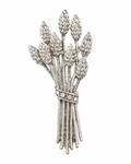 Silver Harvest Wheat Brooch