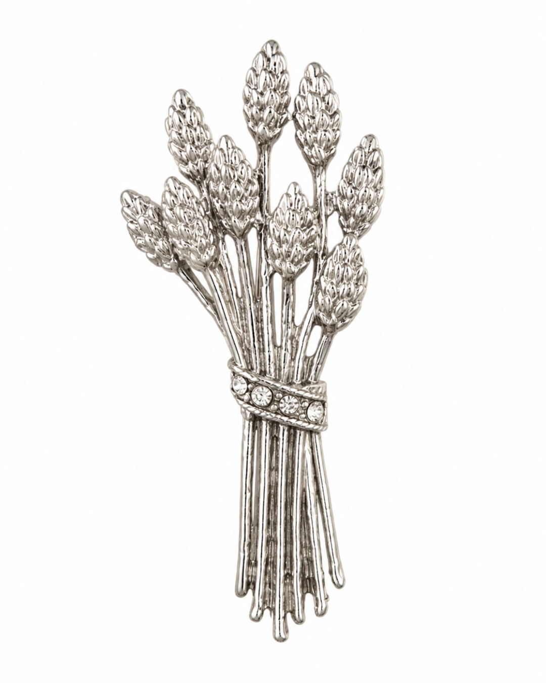 Silver Harvest Wheat Brooch