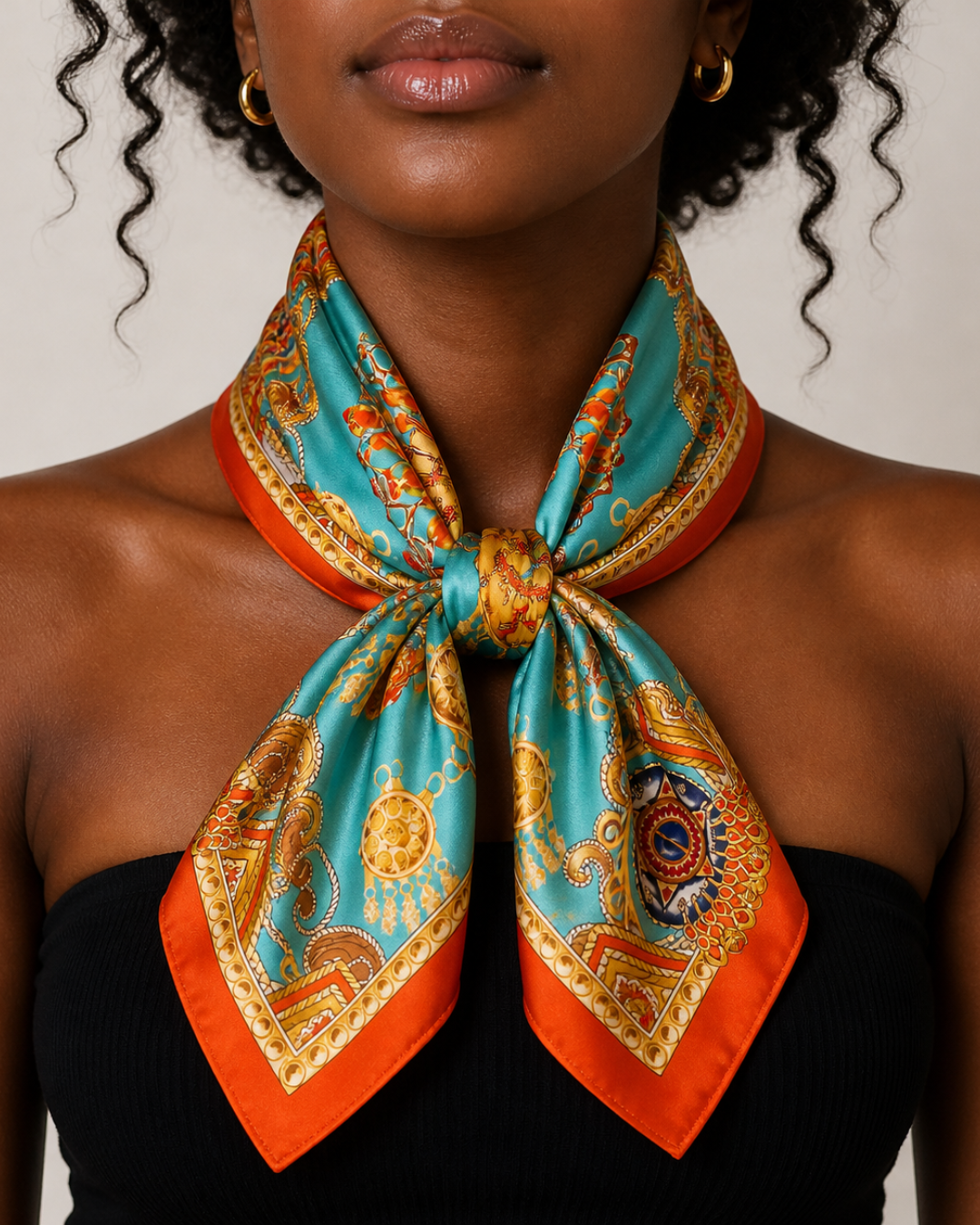 Solara Medallion Silk Scarf