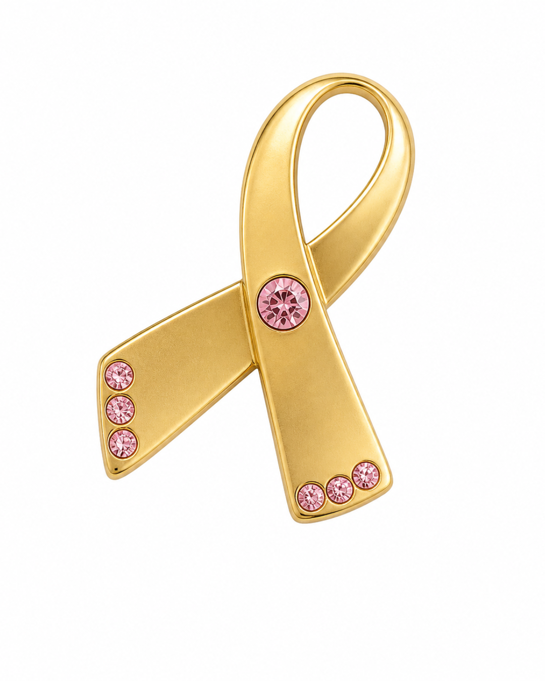 Golden Grace Awareness Ribbon Brooch