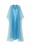 Light blue sheer kaftan on a white background