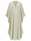 Sage Bloom Embellished Kaftan