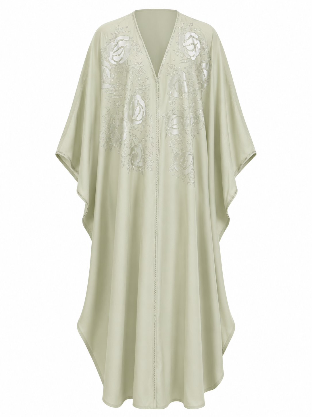 Sage Bloom Embellished Kaftan