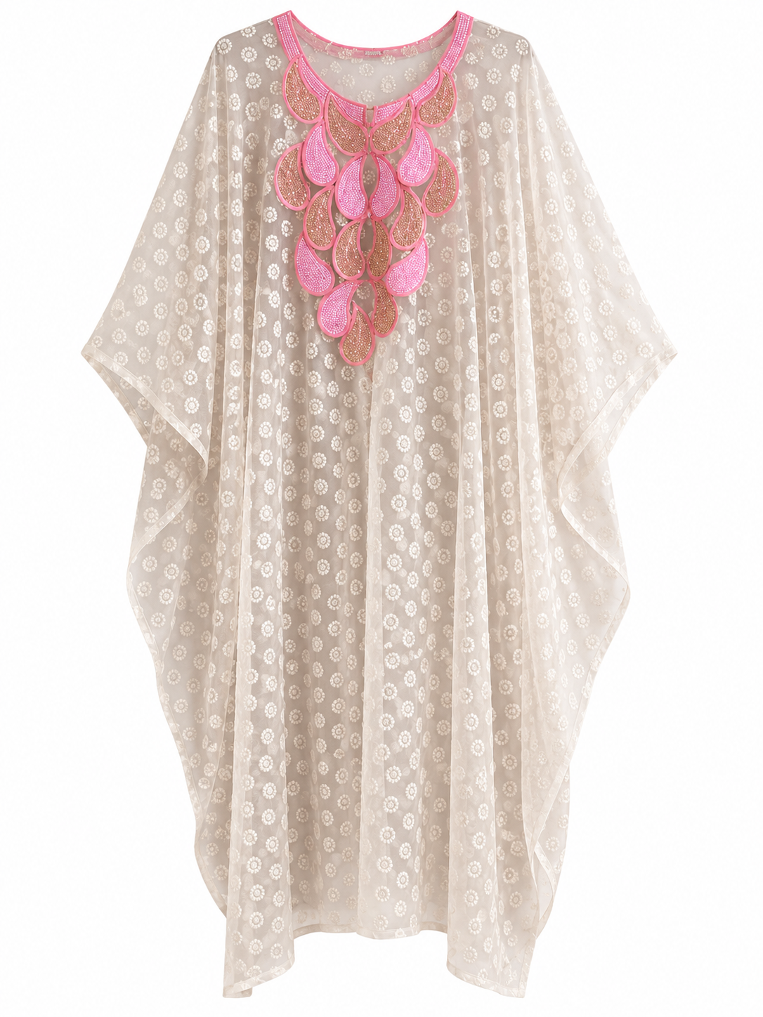 Blush Mosaic Embellished Kaftan