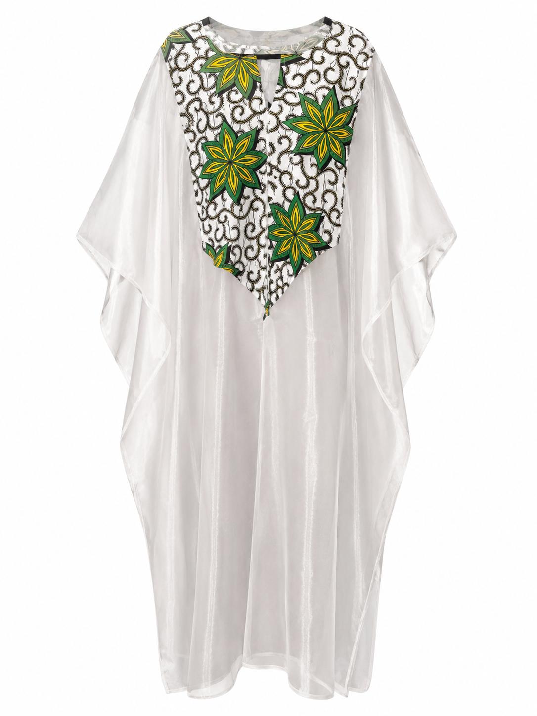 Emerald Bloom Embellished Kaftan