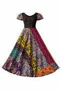 Patchwork Midi Dress